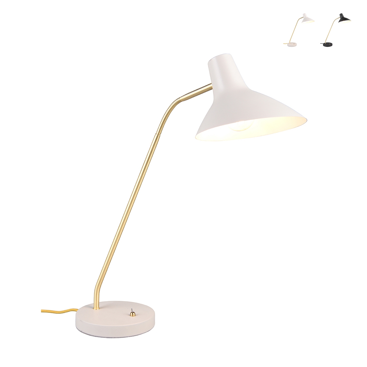 Elegante verstelbare bureaulamp in goudkleurig metaal Jarak Aanbieding Elegante verstelbare bureaulamp in goudkleurig metaal Jarak Aanbieding