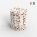 Cilindervormige houten bijzettafel voor moderne woonkamer Hadi Aanbieding