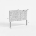 Ingelegd houten hoofdeinde 174x135 cm voor tweepersoonsbed Juno Korting