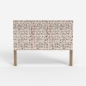 Ingelegd houten hoofdeinde 174x135 cm voor tweepersoonsbed Juno Aanbod