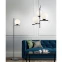 Moderne hanglamp met 3 bolvormige witte glazen lampen Lumoa Aanbod