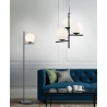 Moderne hanglamp met 3 bolvormige witte glazen lampen Lumoa Aanbod