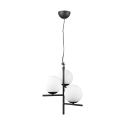 Moderne hanglamp met 3 bolvormige witte glazen lampen Lumoa Korting