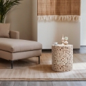 Cilindervormige houten bijzettafel voor moderne woonkamer Hadi Verkoop