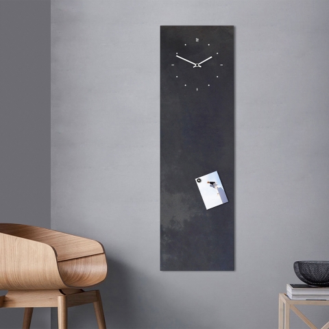 Industriële verticale magnetische krijtbord wandklok Aanbieding