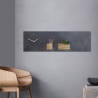 Horizontale wandklok met magnetisch schoolbord Industrial Catalogus