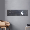 Horizontale wandklok met magnetisch schoolbord Industrial Model