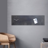 Horizontale wandklok met magnetisch schoolbord Industrial Model