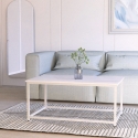 Moderne marmereffect salontafel 100x60x45 cm Corniola Verkoop