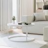 Moderne ronde salontafel 80 cm met marmereffect Ossidiana Korting