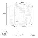 Houten tuinschuur tuinhuis gereedschap opberghok 198 x 198 cm Regis Kortingen
