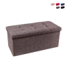 Rechthoekige stoffen poef 76x34 cm met opbergfunctie Nilo Aanbieding