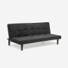 Stoffen design 2-zits slaapbank Giada Dark Voorraad
