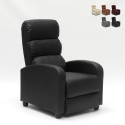 Kunstleren relaxfauteuil Alice met voetsteun 