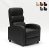 Kunstleren relaxfauteuil Alice met voetsteun 