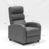 Kunstleren relaxfauteuil Alice met voetsteun 
