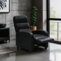 Kunstleren relaxfauteuil Alice met voetsteun 