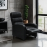 Kunstleren relaxfauteuil Alice met voetsteun 