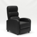 Kunstleren relaxfauteuil Alice met voetsteun 