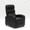 Kunstleren relaxfauteuil Alice met voetsteun 