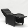 Kunstleren relaxfauteuil Alice met voetsteun 