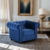 Fauteuil voor de woonkamer in klassieke stijl Chesterfield in fluweel Coventry Keuze
