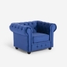 Fauteuil voor de woonkamer in klassieke stijl Chesterfield in fluweel Coventry Karakteristieken