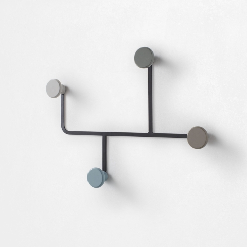 Moderne metalen wandkapstok met 4 haken Hook Aanbieding