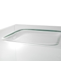 Gebogen glazen salontafel met een modern design Compass Korting