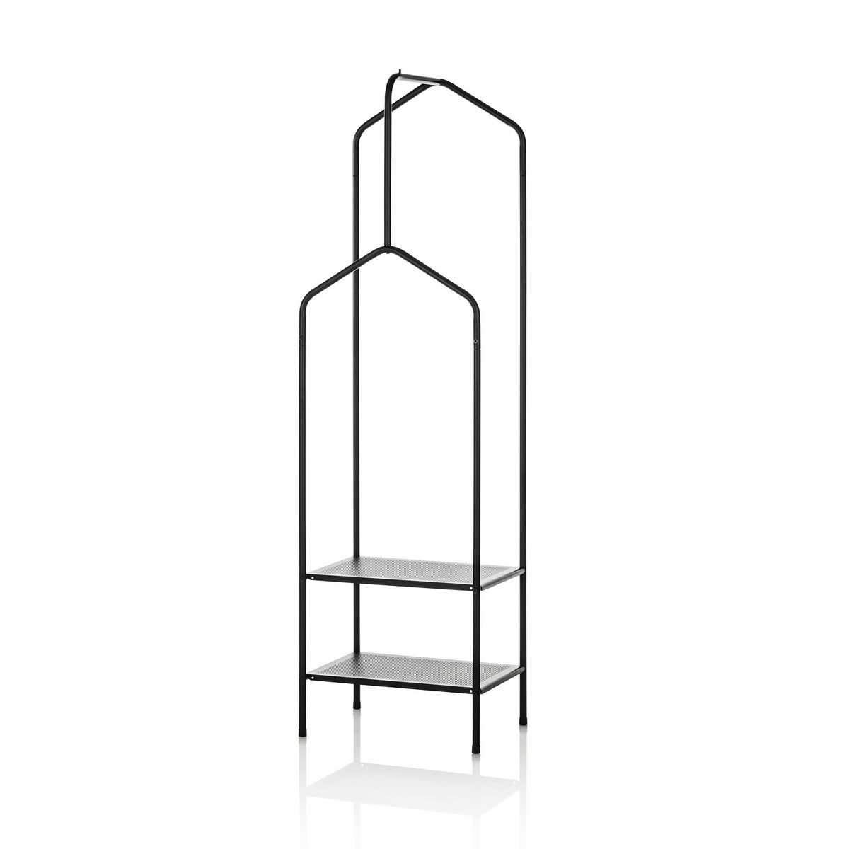 Moderne en ruimtebesparende kapstok van zwart metaal Caleb Aanbieding Moderne en ruimtebesparende kapstok van zwart metaal Caleb Aanbieding