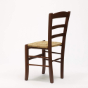 Stock 20 houten stoelen met gevulde zitting voor keuken en rustieke trattoria's Paesana 