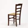 Stock 20 houten stoelen met gevulde zitting voor keuken en rustieke trattoria's Paesana 