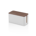 Kabelorganizer van ABS met deksel in houteffect Earl Voorraad