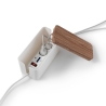 Kabelorganizer van ABS met deksel in houteffect Earl Verkoop
