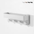 Opbergplank van mat metaal met 4 haken Haru Aanbieding