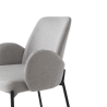 2 x moderne gestoffeerde eetkamerstoelen met armleuningen Antea Verkoop