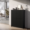 Modern verrijdbaar hoog dressoir met geribbelde deuren Budapest Verkoop