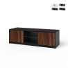 Moderne TV-meubel met geribbelde deuren 150x50x45 cm Budapest Aanbieding