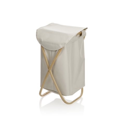 Houten en stoffen wasmand Kim Aanbieding