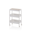 Mobiele trolley met wielen en 3 opbergrekken Lando B Aanbod