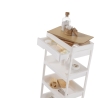 Multifunctionele trolley met 4 planken, lade en wielen Lando C Kortingen