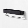 Metalen wandplank met matte afwerking en Lara steun. Catalogus