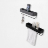 Metalen wandplank met matte afwerking en Lara steun. Kortingen