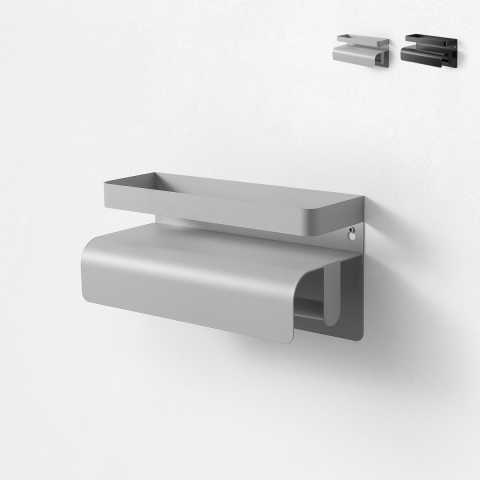 Moderne metalen keukenplank met rolhouder Gef Aanbieding