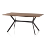 Moderne eettafel 160x90cm van hout en industrieel metaal Monaco Aanbieding