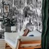 Zelfklevend modern zwart-wit behang voor woonkamer Cactus Aanbod