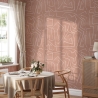 Roze en witte geometrische design zelfklevend behang Graffiti Aanbieding