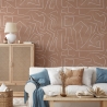 Roze en witte geometrische design zelfklevend behang Graffiti Kortingen