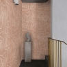 Roze en witte geometrische design zelfklevend behang Graffiti Aanbod