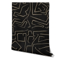 Moderne artistieke behang geometrisch design zwart goud Graffiti Model